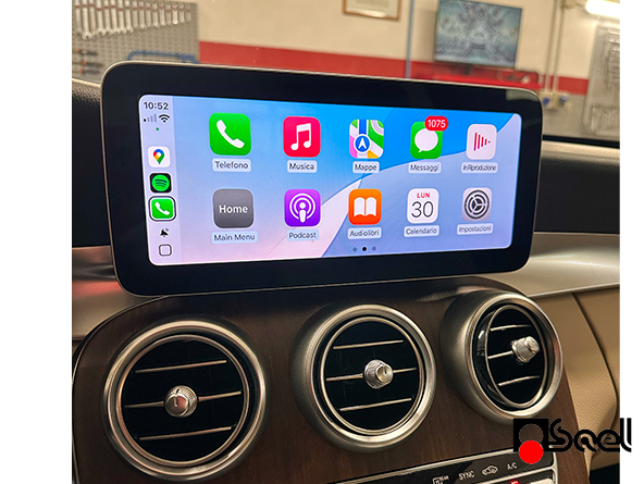 Interfaccia CarPlay / Android auto installata su Mercedes C W205 con NTG5.5