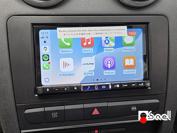 Autoradio Alpine iLX-705D installata su Audi A3 8P